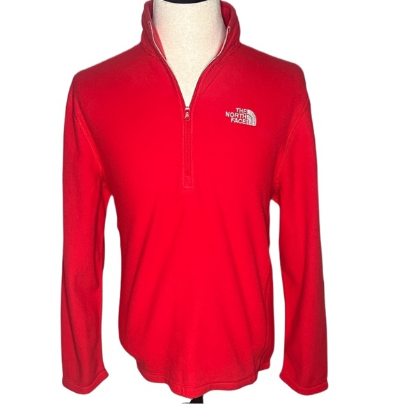The North Face Men’s TKA 100 Glacier ¼ Zip, Red. - Picture 1 of 5